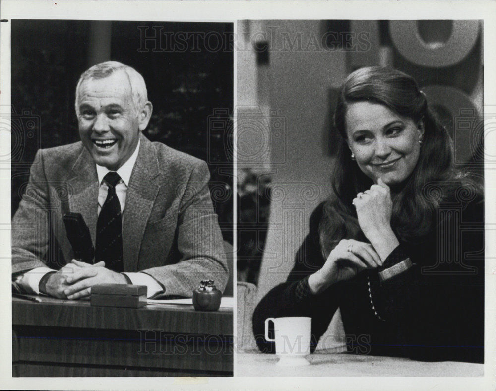 1982 Press Photo Johnny Carson &amp; Jane Pauley &quot;The Tonight Show&quot; - Historic Images