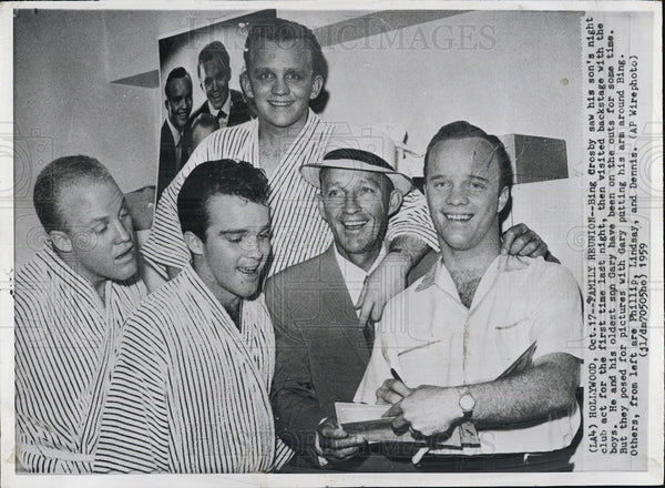 Bing Crosby & Sons Night Club Backstage 1959 Vintage Press Photo Print ...