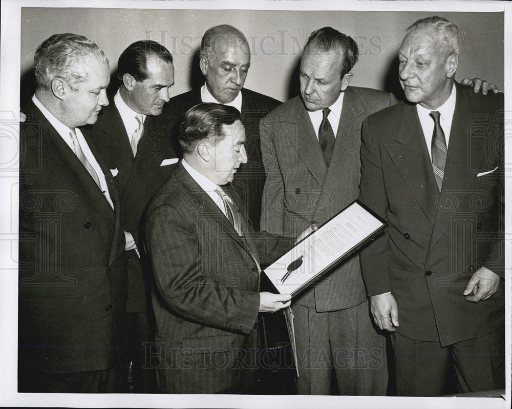 1955 Press Photo William Randolph Hearst Boston Visit - Historic Images