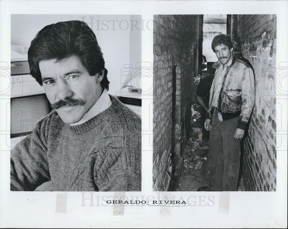 1988 Press Photo Geraldo Rivera TV Journalist Host - Historic Images