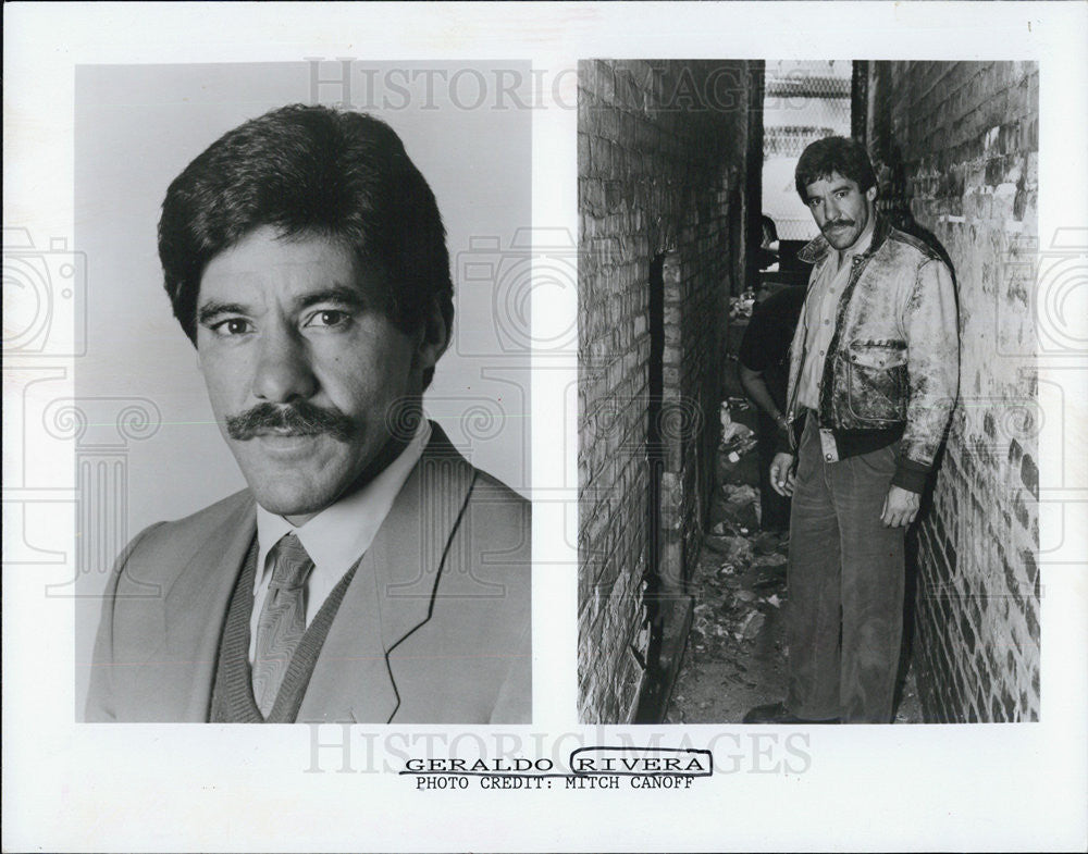 1987 Press Photo Geraldo Rivera TV Journalist TV Host - Historic Images