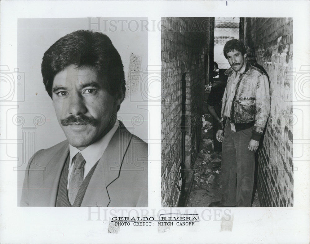 1986 Press Photo Geraldo Rivera TV Journalist TV Host - Historic Images