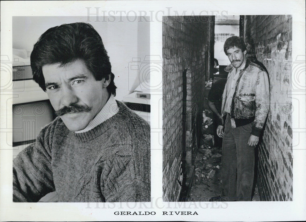 1989 Press Photo Geraldo Rivera "Sons of Scarface - The New Mafia" - Historic Images