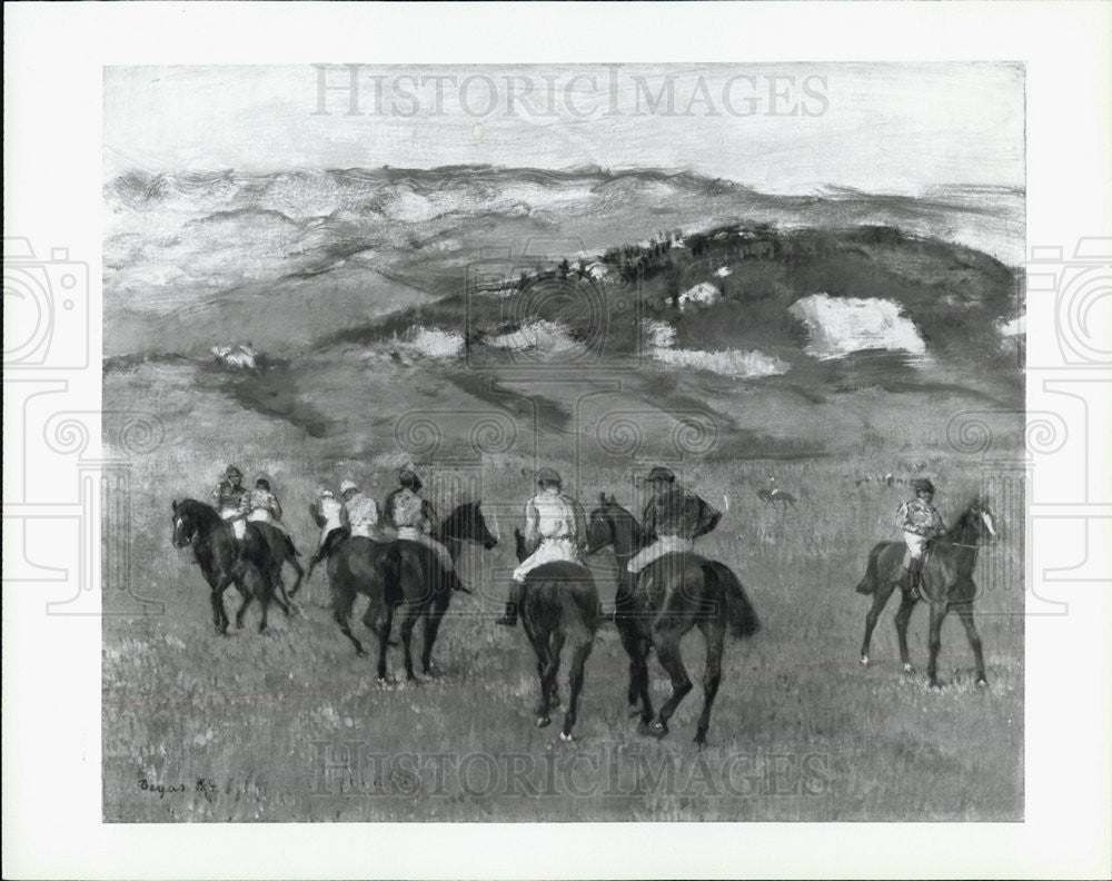 Press Photo Edgar Degas Oil Painting &quot;Riders Before Hill Country&quot; - Historic Images