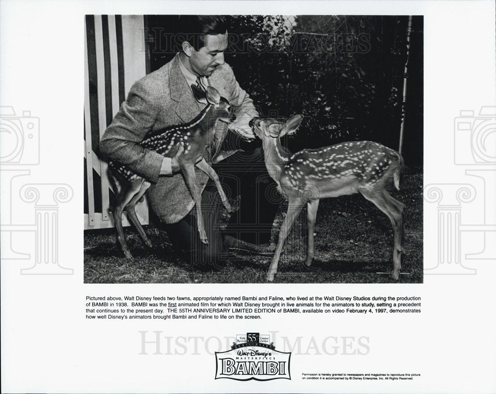 1997 Press Photo Walt Disney in the production of Bambi - Historic Images