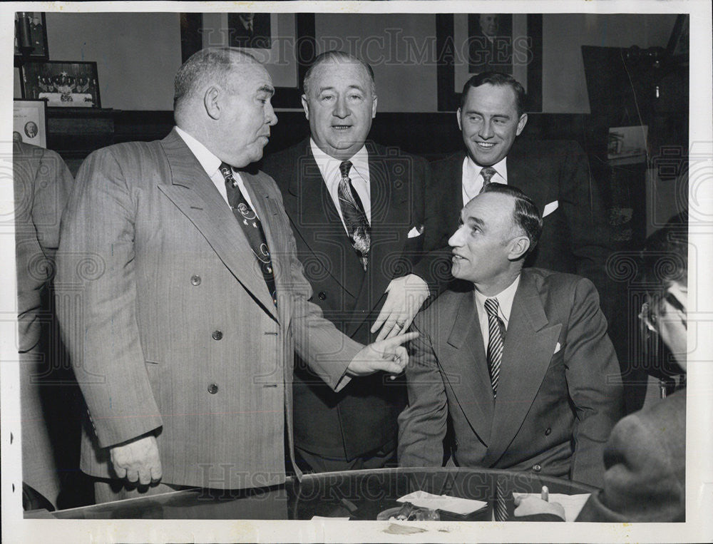 1952 Press Photo Bill Summers, Jack Burns, Tom McCaffrey, &amp; Frank Staucet - Historic Images