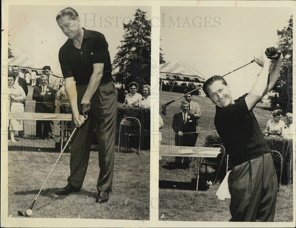 1962 Press Photo Lawrence Welk Golfing Lawrence Welk Show - Historic Images