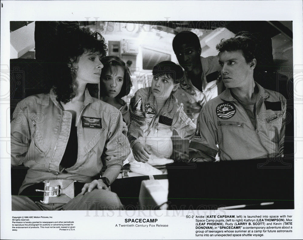 1986 Press Photo Kate Capshaw, Lea Thompson, Leaf Phoenix, Larry B. Scott - Historic Images