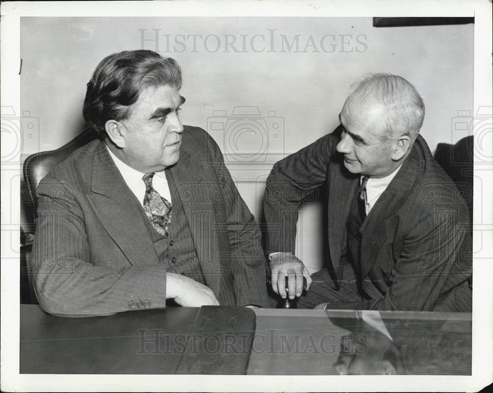 1938 Press Photo John L. Jewis &amp; Philip Murray Washington D.C. - Historic Images