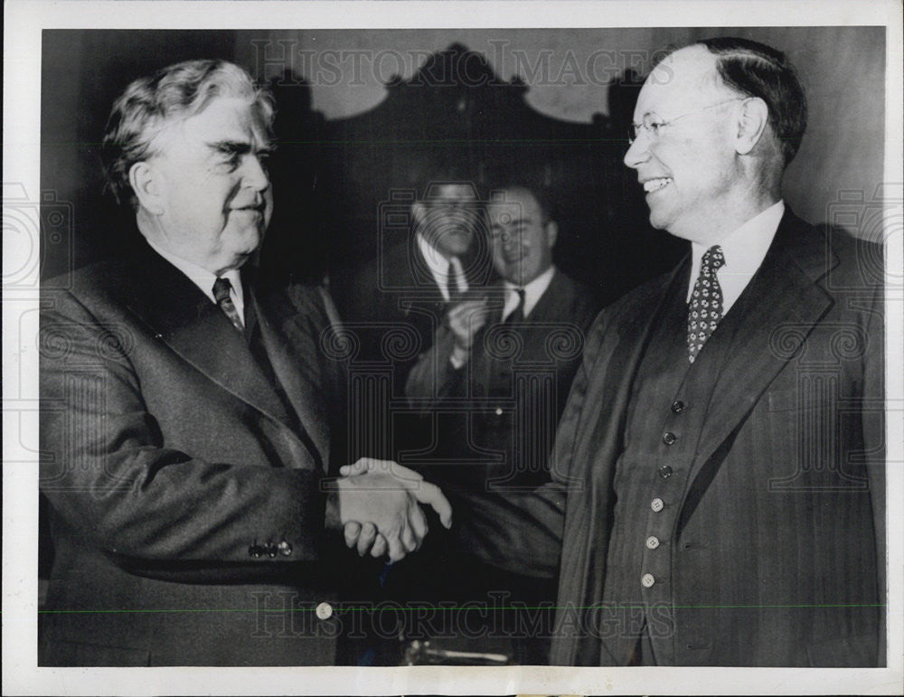 1947 Press Photo John L. Lewis and Robert A. Taft - Historic Images