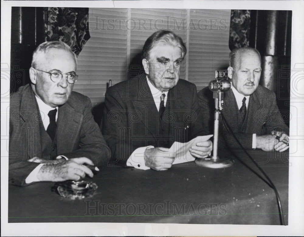 1949 Press Photo Thomas Kennedy, John Owens and John L. Lewis - Historic Images