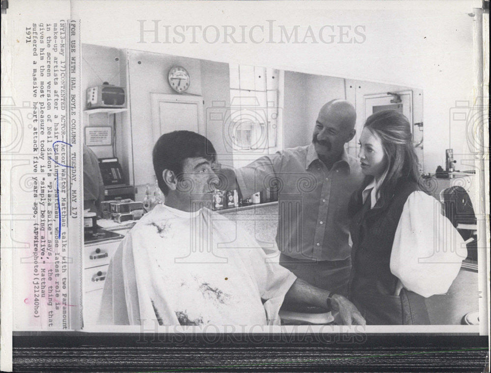 1971 Press Photo Walter Matthau in &quot;Plaza Suite&quot; - Historic Images