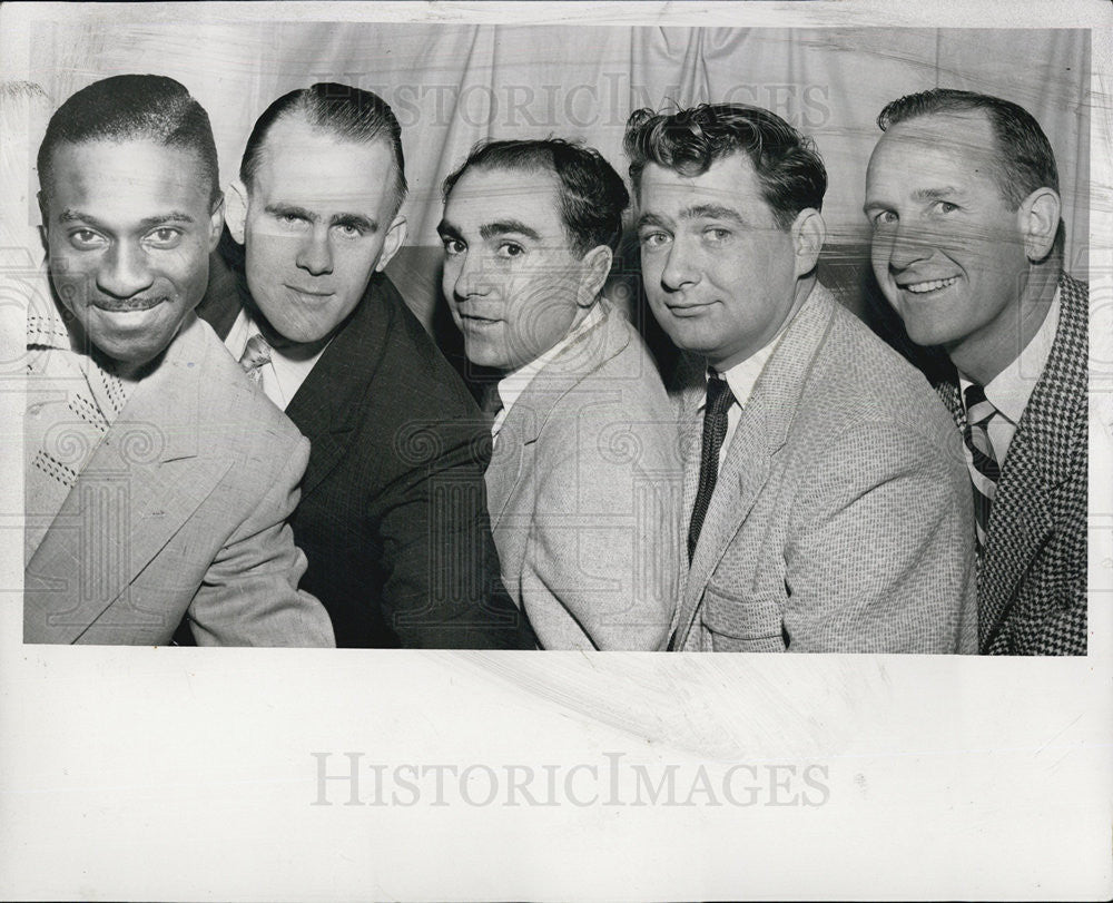 1955 Press Photo Group of Men in SUits - Historic Images