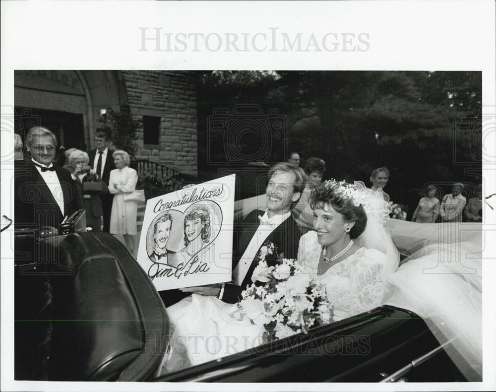 1987 Press Photo Alyandro Di Tomaso and Antoinette Iacocca  Wedding - Historic Images