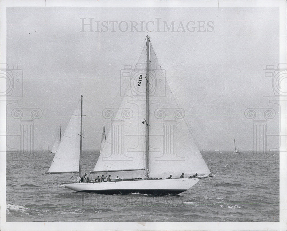 1958 Press Photo Charles Kotovic&#39;s Copperhead Annual Daily News Regatta - Historic Images