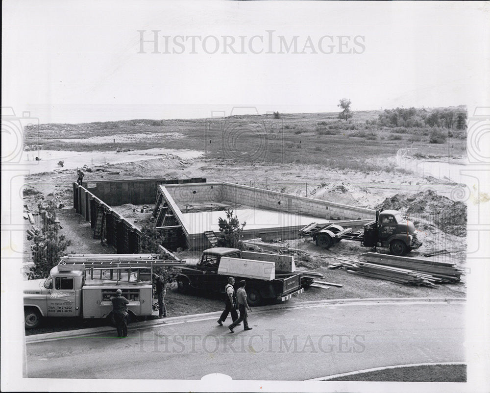 1962 Press Photo Illinois Beach State Park Lodge Remodeling - Historic Images