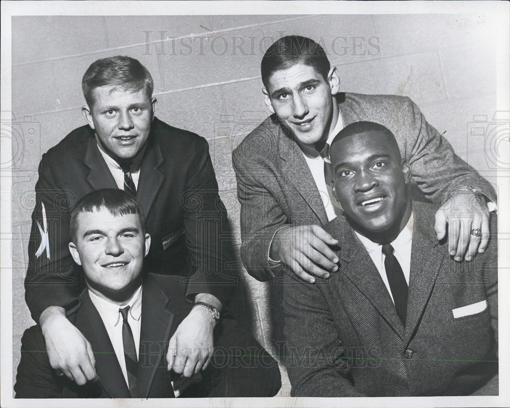 1964 Press Photo Frank Quimby, Arnold Simkus, Bill Pearby and Tom Becchini - Historic Images