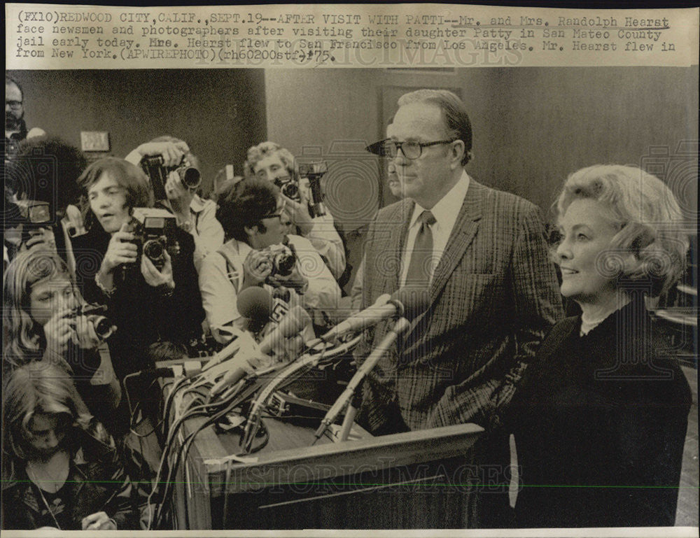 1975 Press Photo Mr. and Mrs. Randolph Hearst - Historic Images