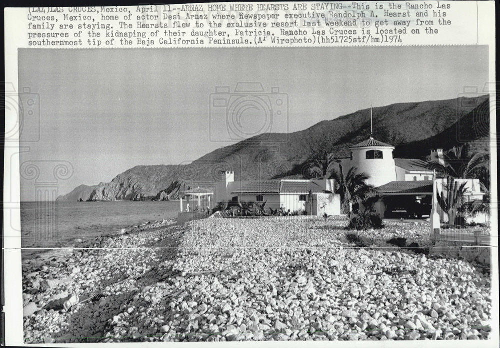 1974 Press Photo House in Las Cruses where the Hearst family is staying - Historic Images