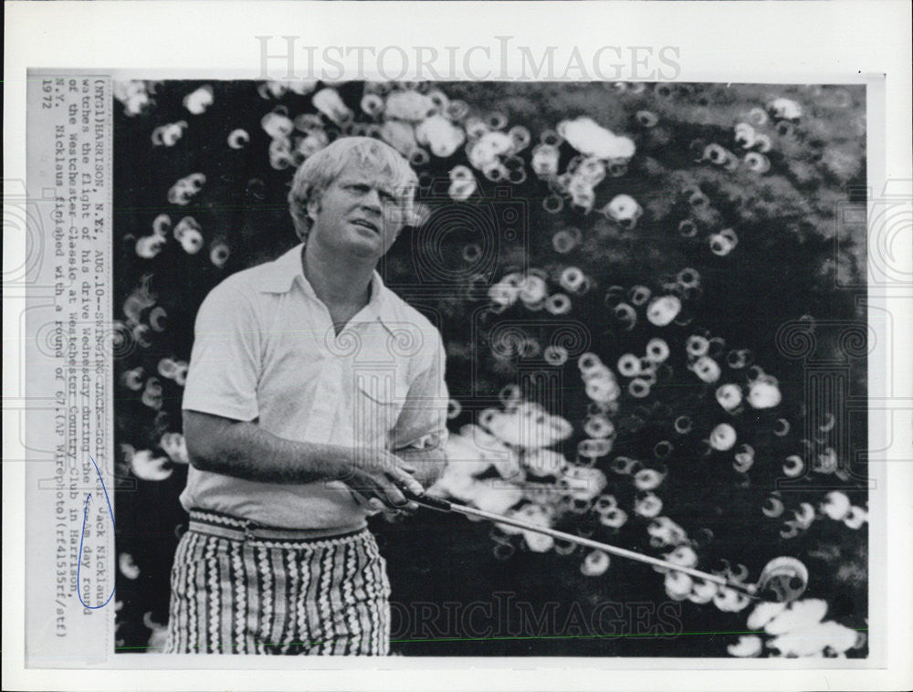 1972 Press Photo Pro golfer Jack Nicky - Historic Images