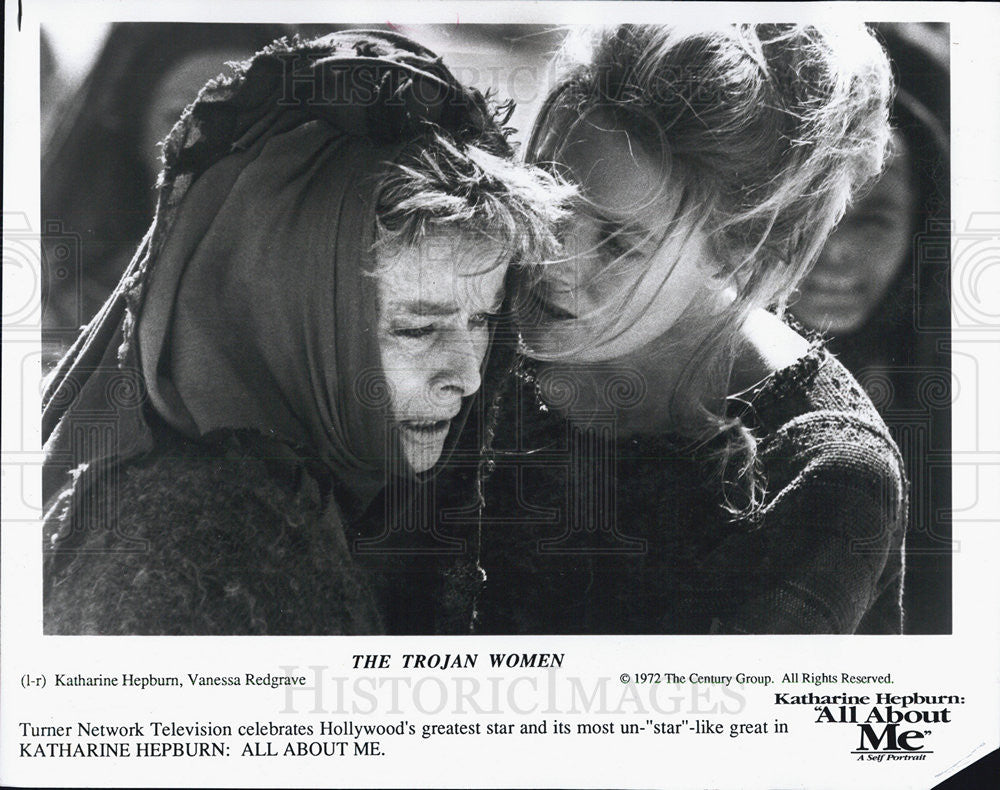 1993 Press Photo Katharine Hepburn, Vanessa Redgrave in &quot;The Trojan Women&quot; - Historic Images