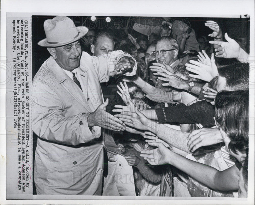 1964 Press Photo President Lyndon B Johnson - Historic Images