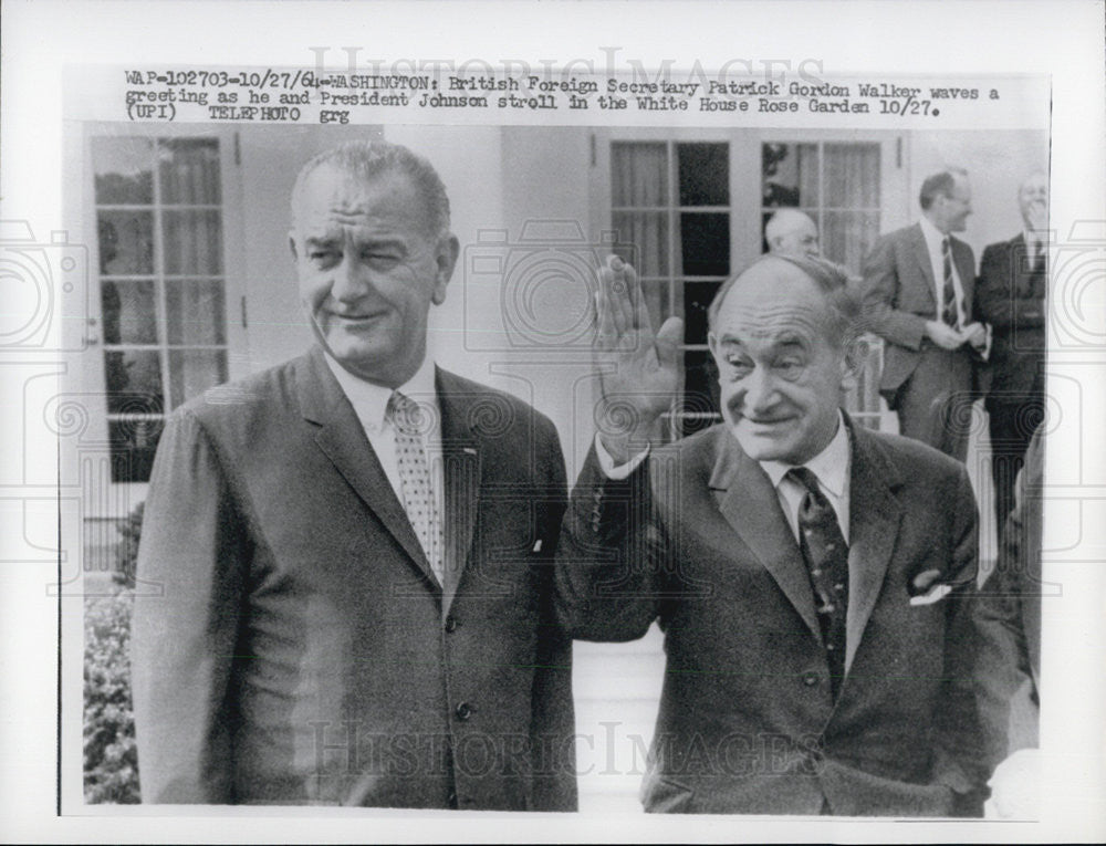 1964 Press Photo British Foreign Secretary Patrick Gordon Walker - Historic Images