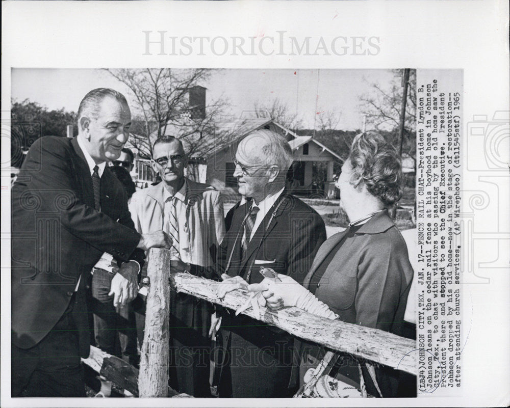 1965 Press Photo President Lyndon B. Johnson - Historic Images