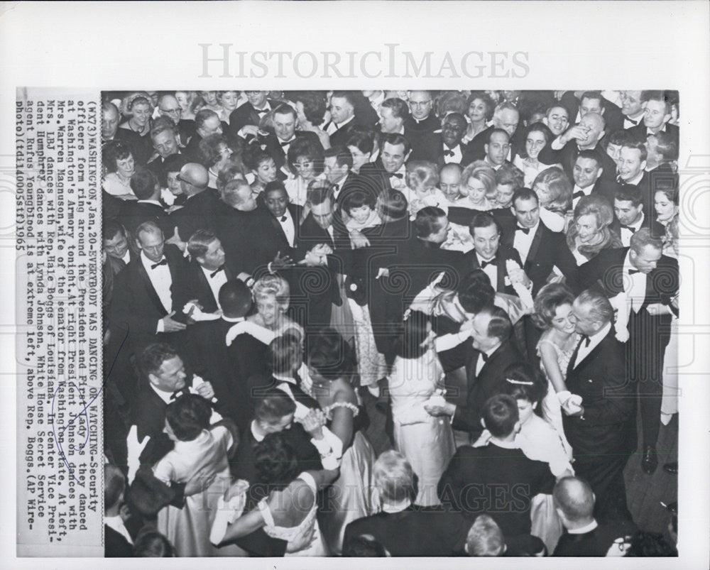 1956 Press Photo President and Mrs. Lyndon B. Johnson - Historic Images