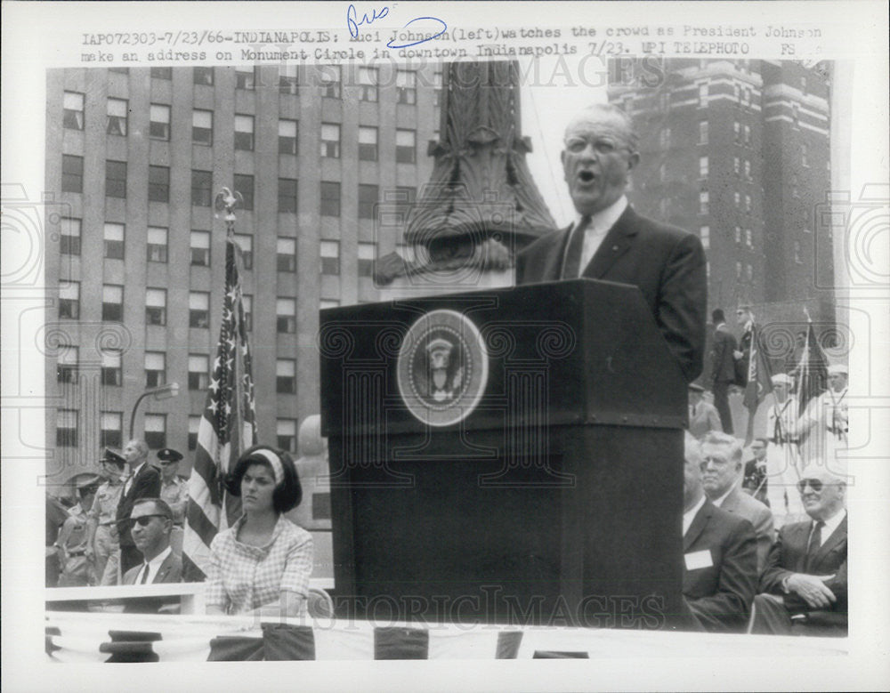 1966 Press Photo President and Mrs. Lyndon B. Johnson - Historic Images