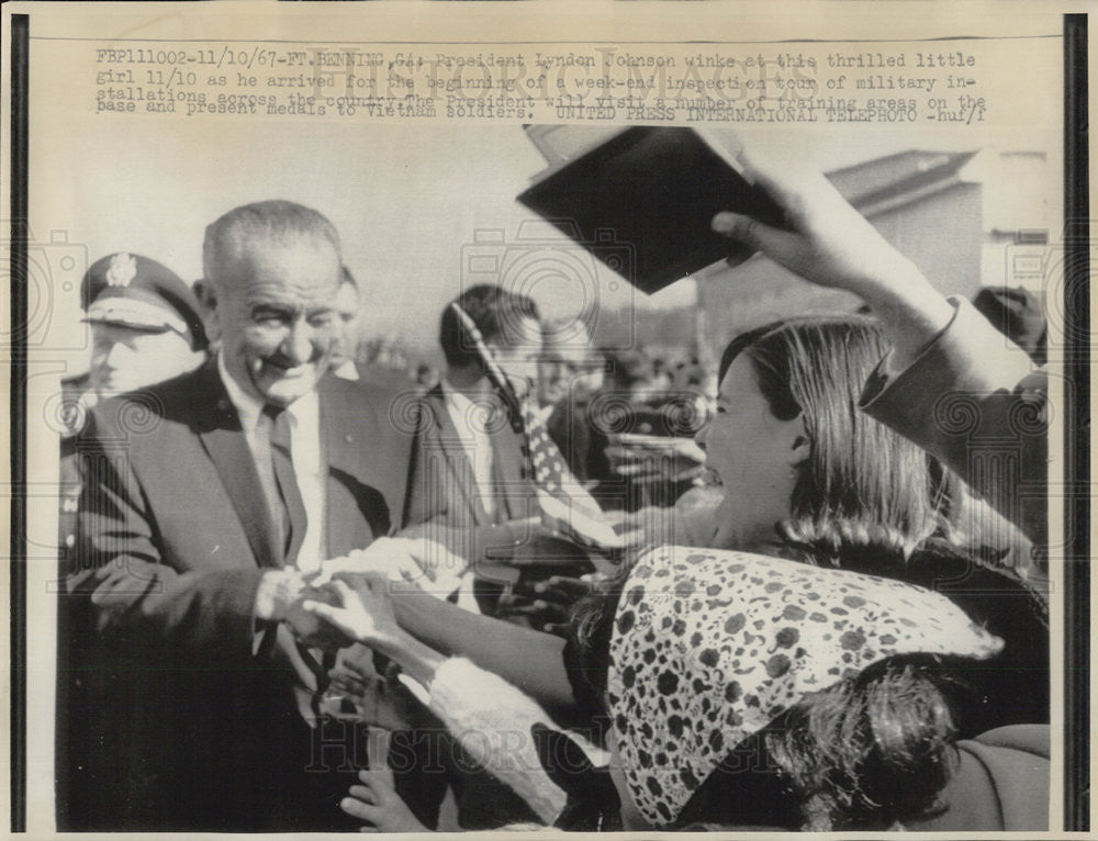 1967 Press Photo President Lyndon Johnson - Historic Images