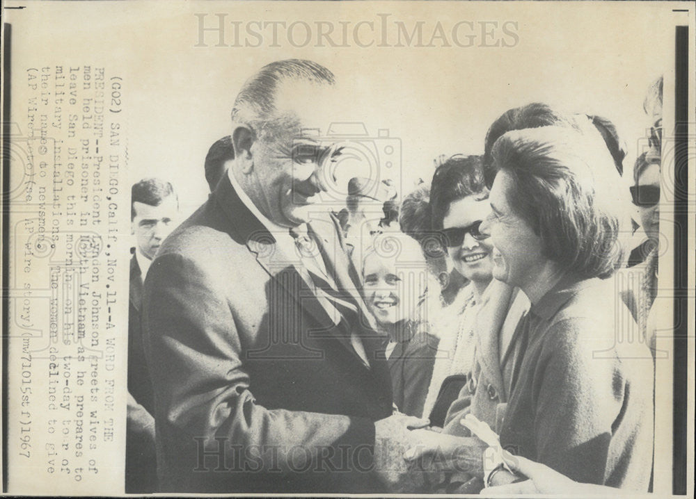 1967 Press Photo President Lyndon B. Johnson - Historic Images