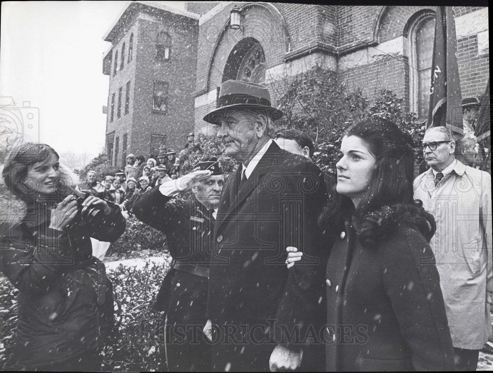 1971 Press Photo Pres Johnson and Daughter - Historic Images