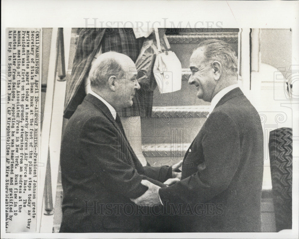 1964 Press Photo LBJ and Connoly - Historic Images