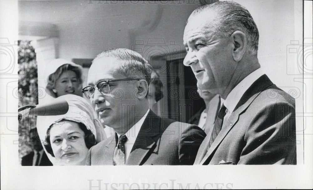 1964 Press Photo Thant and LBJ - Historic Images