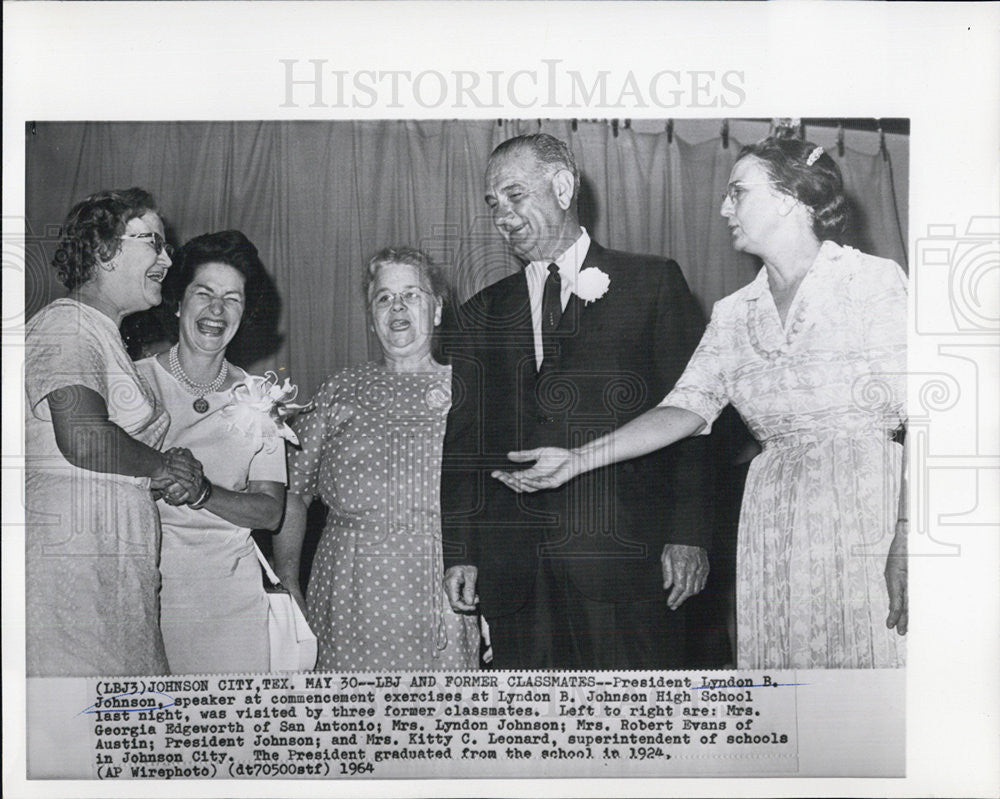 1964 Press Photo President Lyndon B. Johnson and Lady Bird Johnson - Historic Images