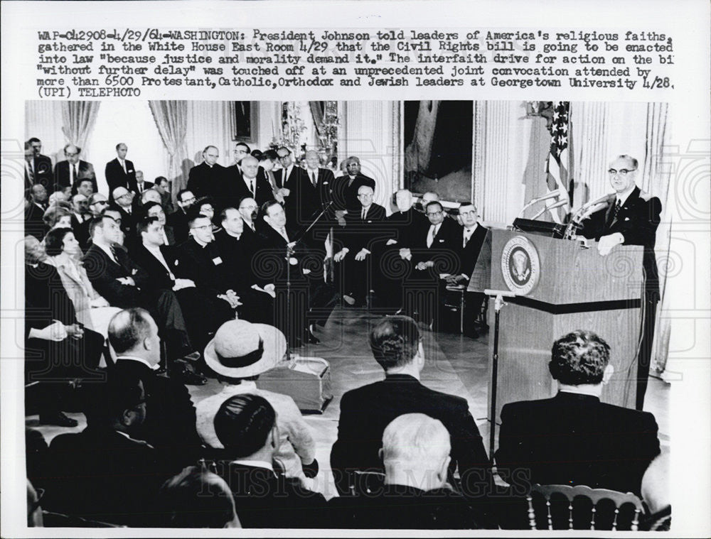 1964 Press Photo President Lyndon B. Johnson - Historic Images