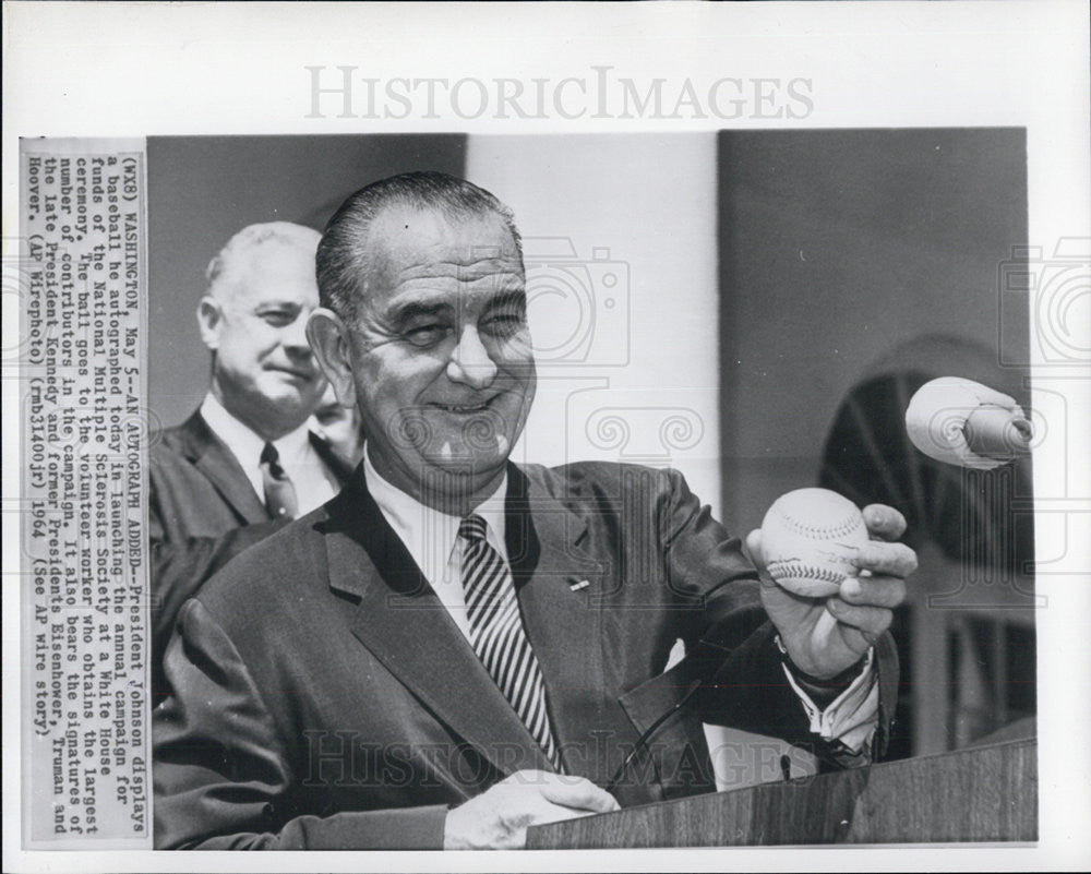 1964 Press Photo President Johnson - Historic Images
