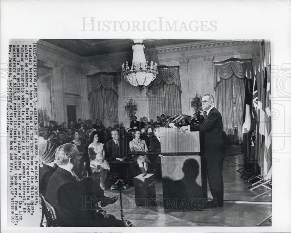 1964 Press Photo President Johnson - Historic Images