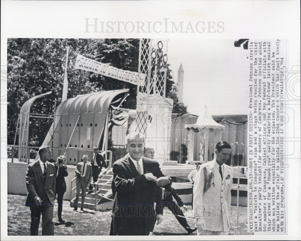 1964 Press Photo President Johnson - Historic Images