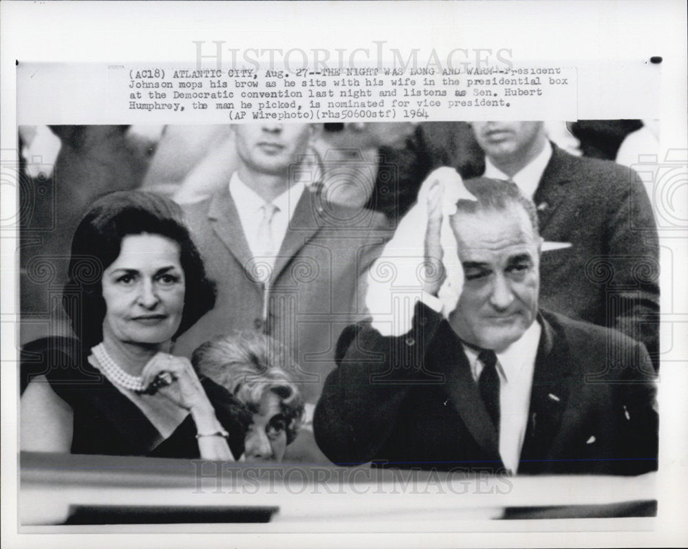 1964 Press Photo President and Mrs. Johnson - Historic Images