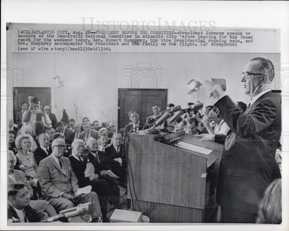 1964 Press Photo President Lyndon B. Johnson - Historic Images