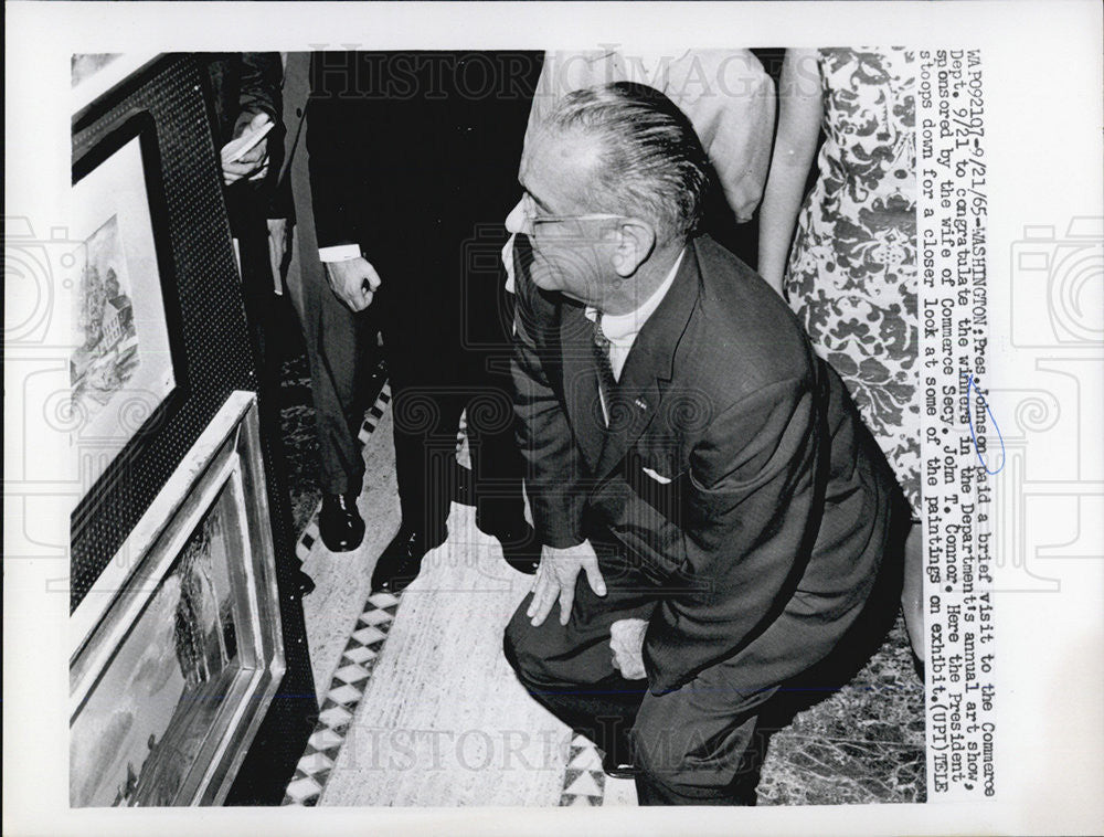 1965 Press Photo President Lyndon B. Johnson - Historic Images