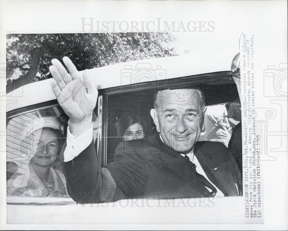 1965 Press Photo President and Mrs. Lyndon B. Johnson - Historic Images