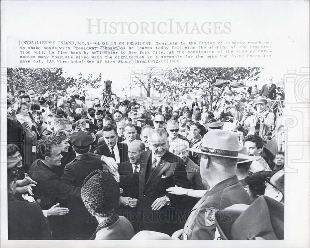 1965 Press Photo President Lyndon B. Johnson - Historic Images