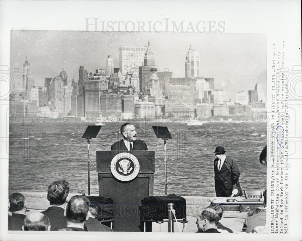 1965 Press Photo President Lyndon B. Johnson - Historic Images