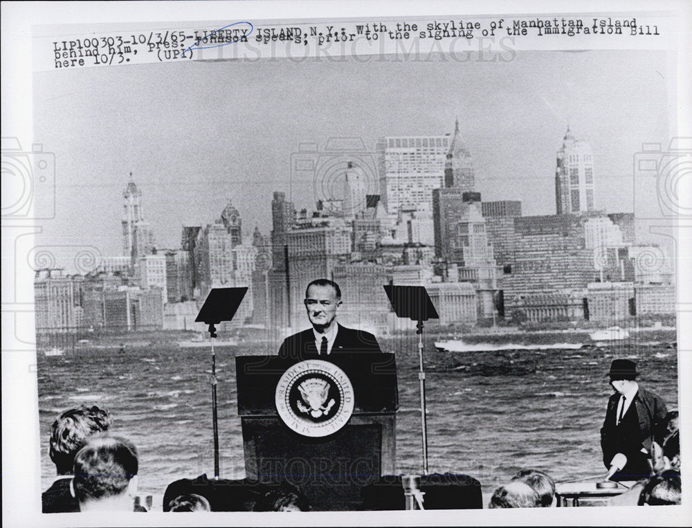 1965 Press Photo President Lyndon B. Johnson - Historic Images