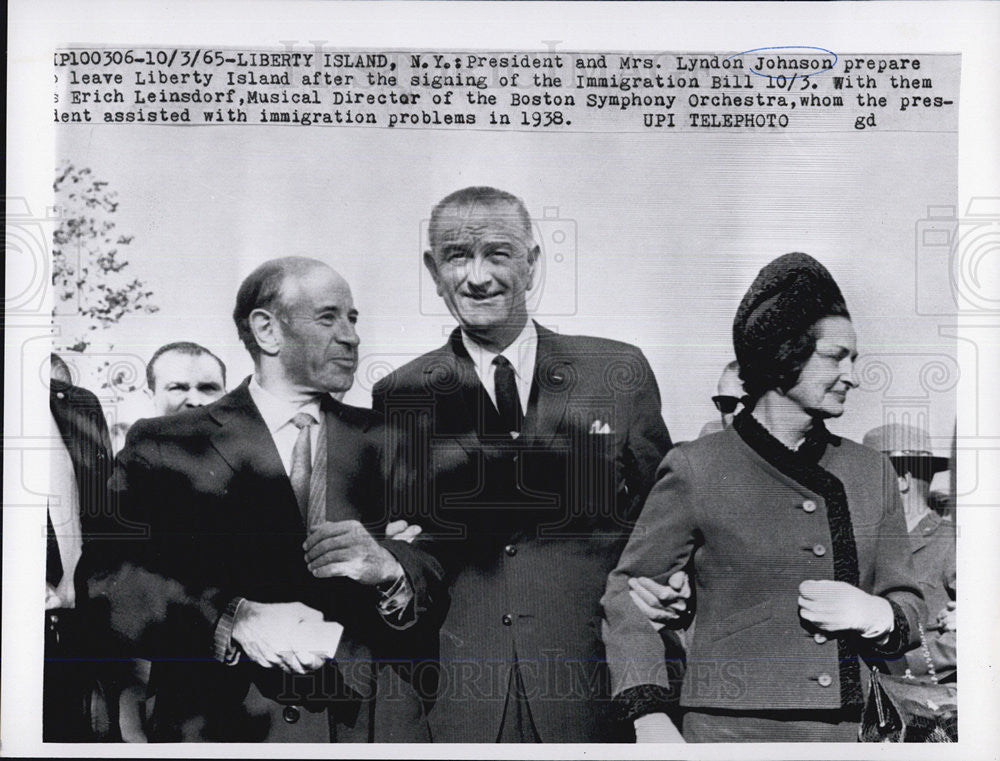 1965 Press Photo President and Mrs. Lyndon B. Johnson - Historic Images