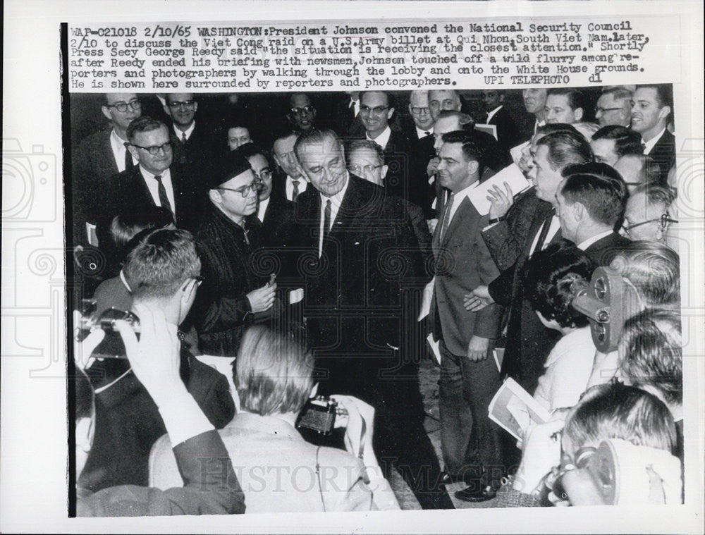 1965 Press Photo President Lyndon B. Johnson - Historic Images