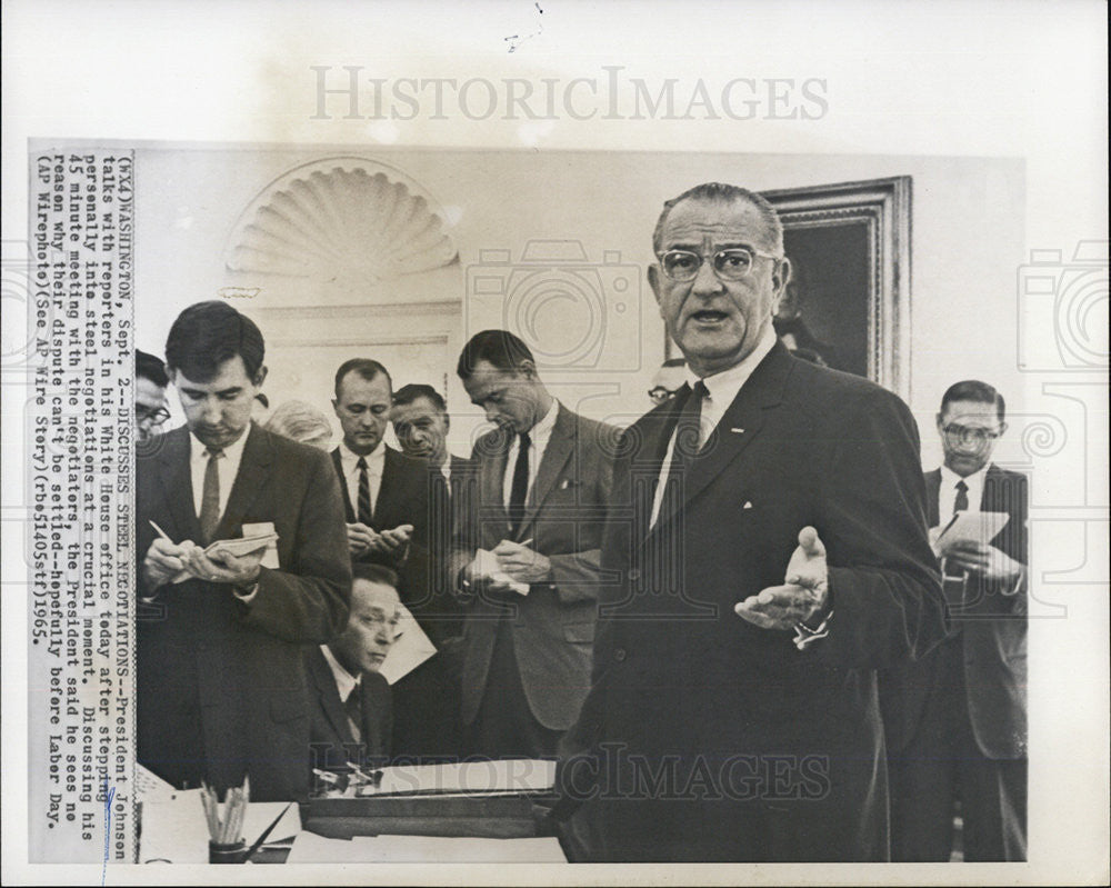 1965 Press Photo President Lyndon B. Johnson - Historic Images